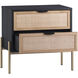 Avida 25.75 X 24 inch Gold / Black/Natural Night Stand